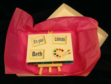 Canvas easel card