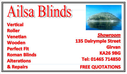 Ailsa Blinds business card